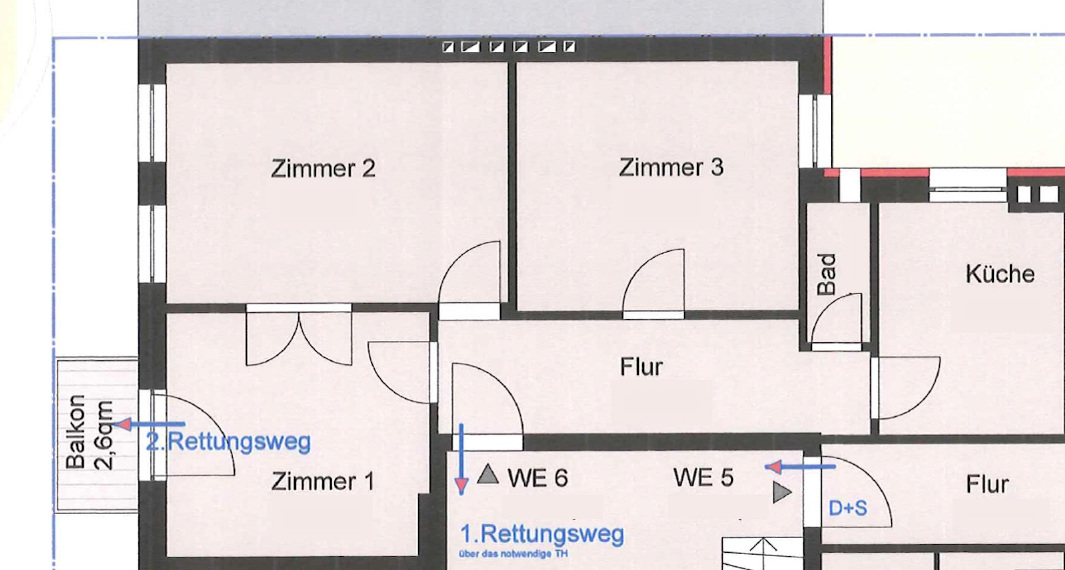 Grundriss 2. OG rechts · Exposé Weckmannweg 6